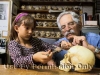 Dr. Charney shows a student how to measure a skull.